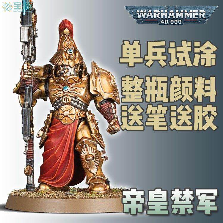 战锤40K新手涂装 帝皇禁军战棋模型 单兵试涂组禁军守卫模型零件