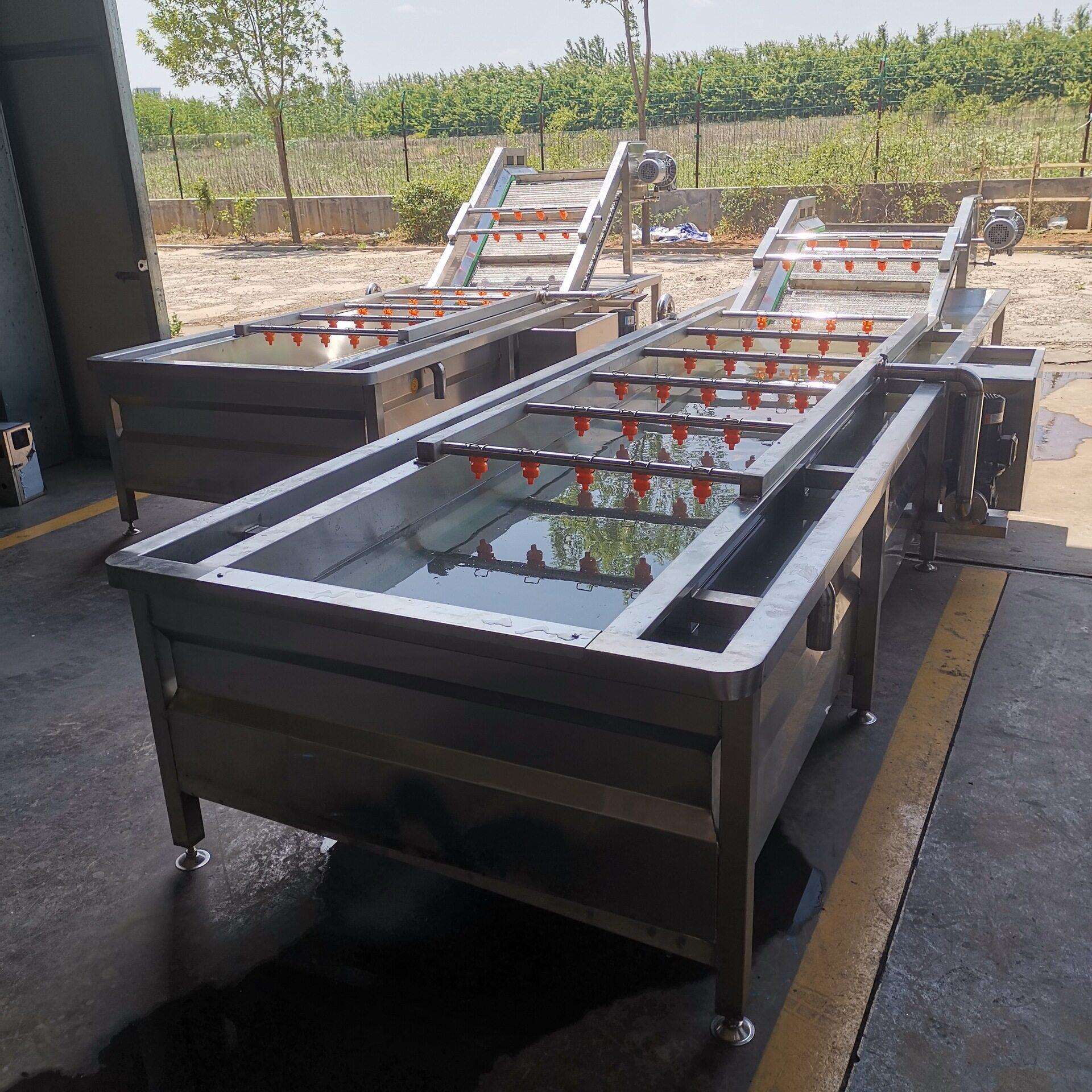 紫薯条自动漂洗机玉米粒鼓泡喷淋清洗机连续涡流洗菜机器