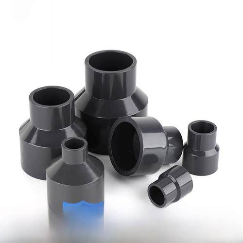 Upvc大、小封头减径耐酸、耐腐蚀直接大到小减径接头Pvc水管配件