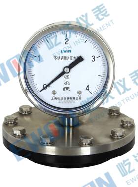 不锈钢膜片压力表YPF-150H/YPF-150B 螺纹式安装膜片表 316SS