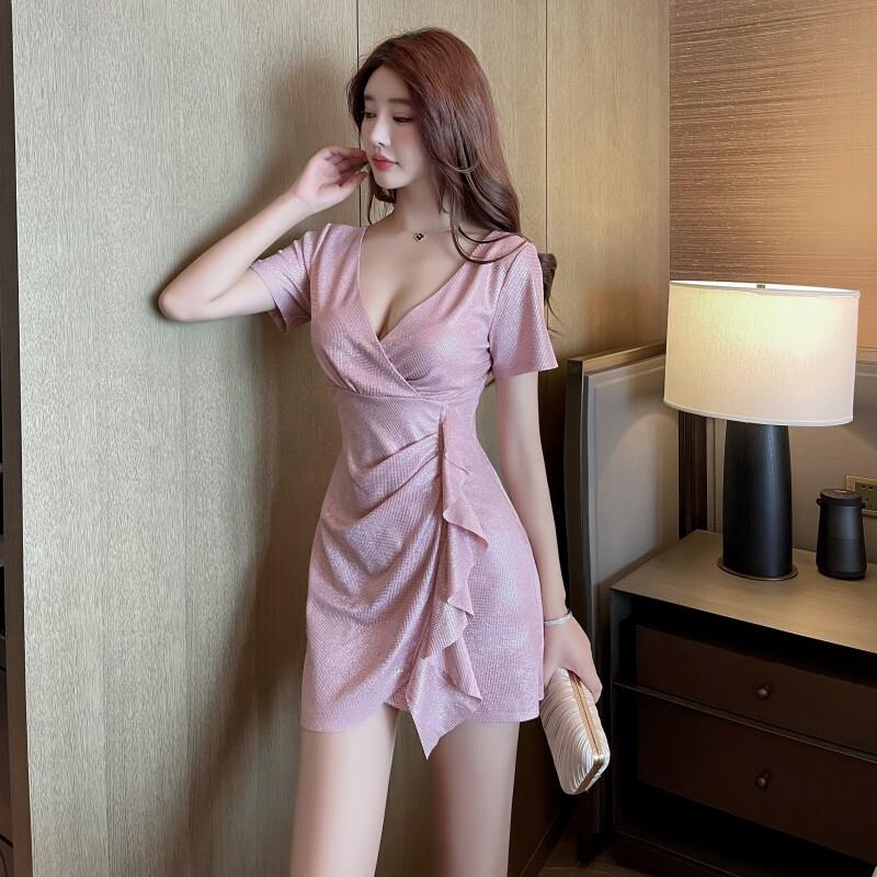 夜总店洋装子夜场深领性感女装洗浴按摩足疗足浴技师工作服