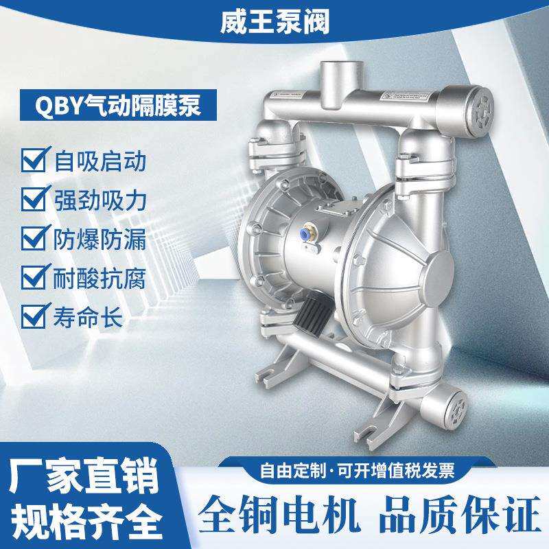 不锈钢气动隔膜泵,QBY-100,丁晴膜片气动隔膜泵