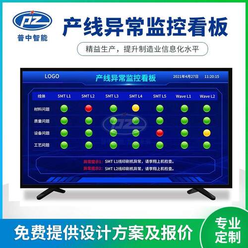 LED看板公司车间生产管理计数显示器安灯呼叫系统触摸屏电子