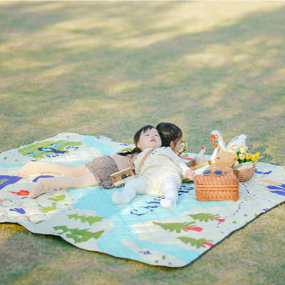 kommot牧彻户外野餐垫加厚亲肤防潮垫便携可机洗露营草地帐篷地垫
