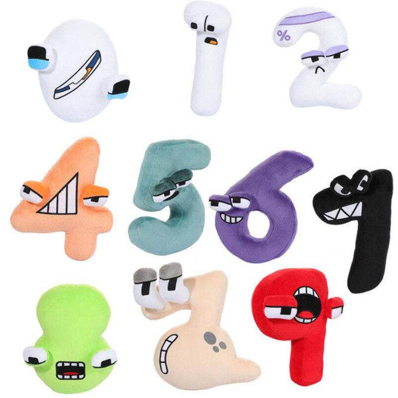 Alphabet Lore数字传奇毛绒玩偶抱枕公仔儿童启蒙玩偶益智字母怪