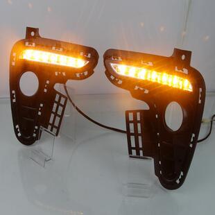 适用于17 日间行车灯转向灯用前雾灯 18年起亚K2日行灯改装