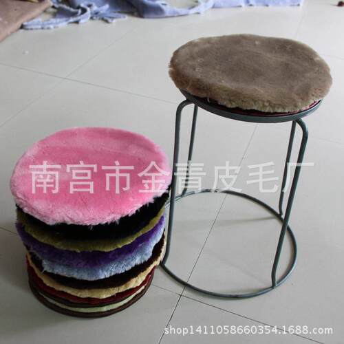 加厚羊毛绒餐椅楼梯垫老板椅学生圆凳子蒲团办公沙发单座坐垫