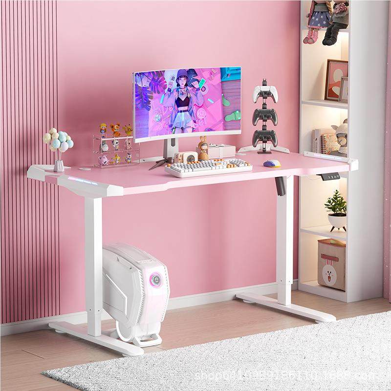 制智能电动升降可桌女生6086网红电带竞桌铠甲带定灯升降桌腿升降,住宅家具,电脑桌,淘宝优惠券,粉丝福利购,淘宝优惠卷