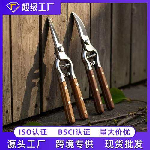 不锈钢修枝剪果树枝剪户外摘果剪园艺果枝剪稀果剪园林工具