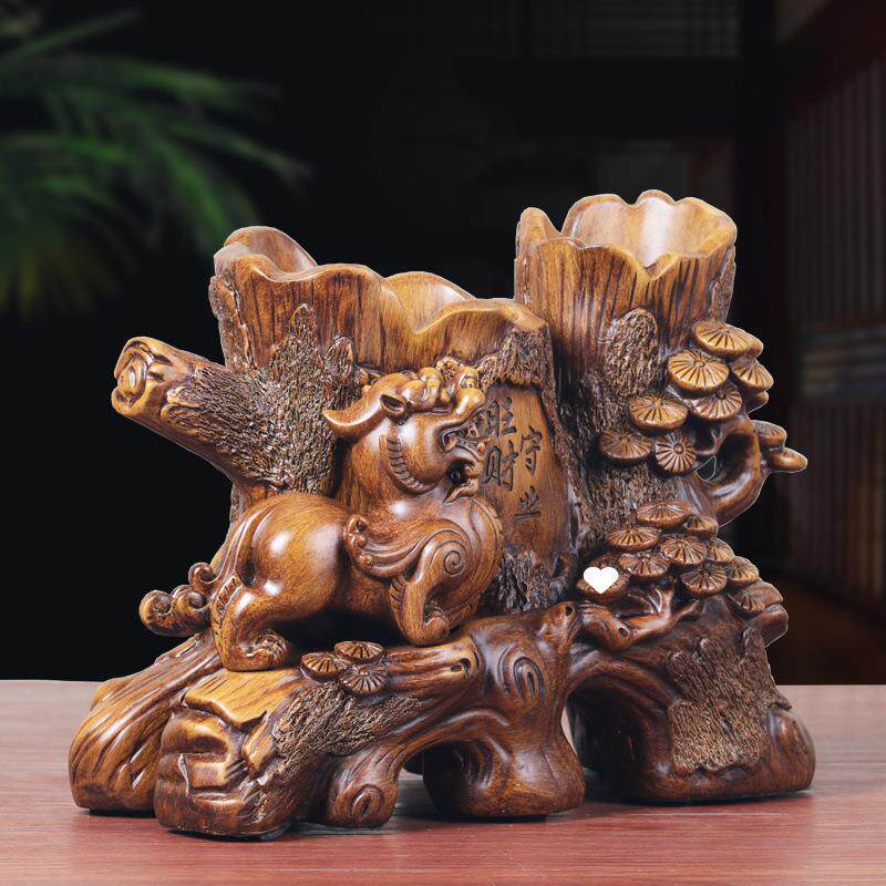 文昌档塔件YKZxzaT4貔貅老金蟾功能摆高笔筒古风中国风板办公室办