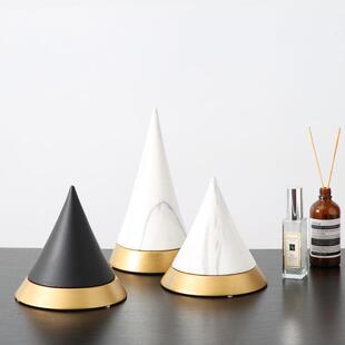 现代简约轻奢办字塔陶EIN瓷摆件家居装饰品公室书柜样板软间装金
