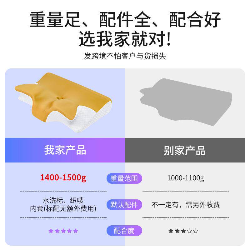 枕头记忆棉记忆枕枕芯针织深睡枕颈DJK椎睡眠助a陷慢不回弹塌枕