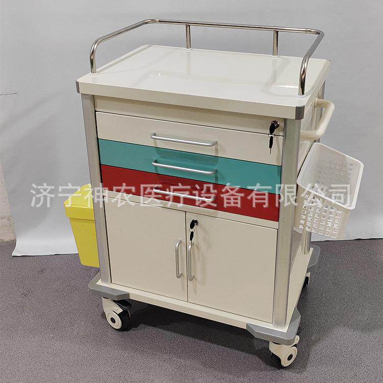 转运推车多抽屉治疗车服药车ABS材质移动小推车诊所护士站移动车