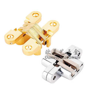 加强柜门铰链M60 翻板合页 平面暗藏合页 隐藏折叠门十字铰链