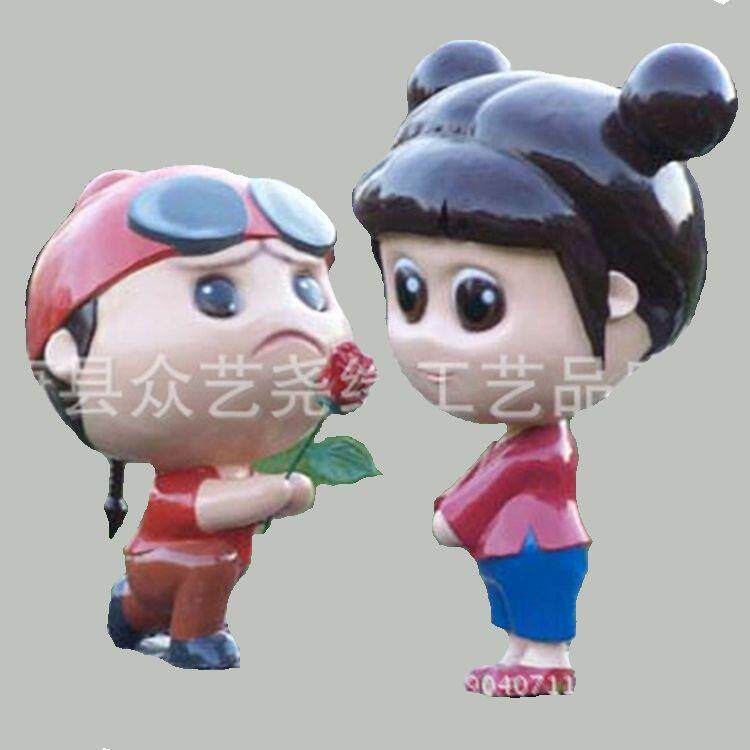 艺染林供应户外迎宾卡通人物雕塑玻璃钢公仔雕塑摆件