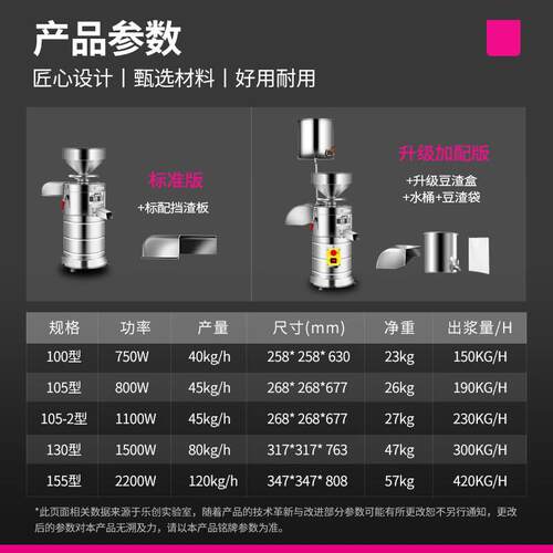 乐创食堂餐磨豆机浆商用磨浆全自动渣厅LC-C-100浆分离早餐便利店