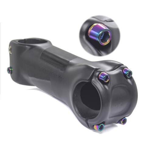 全碳纤维山地公路自行车把立 龙头车把立管31.8mm 6度炫彩螺丝