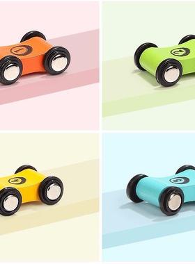 铭塔益智轨道车玩具车儿童小汽车一岁宝宝玩具滑翔车1男孩2-3配件