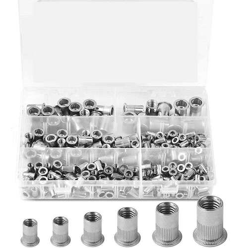跨境供应 205pcs M3-M10 304不锈钢拉铆螺母组合盒装