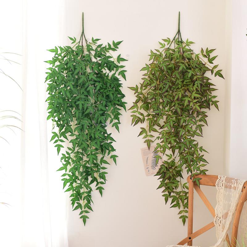 仿真绿色植物物藤条花藤缠绕绿叶客厅空调管道背景墙森系装饰壁挂