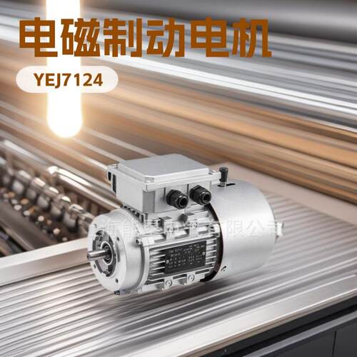 YEJ7124电磁制动机械电机370W三相380V立式B51400转异步刹车