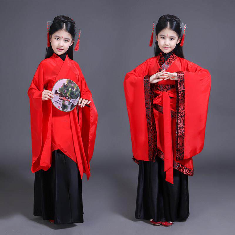 六一儿童璇玑同款古装双绕曲裾舞蹈服女童舞台礼物仪之邦汉服表演