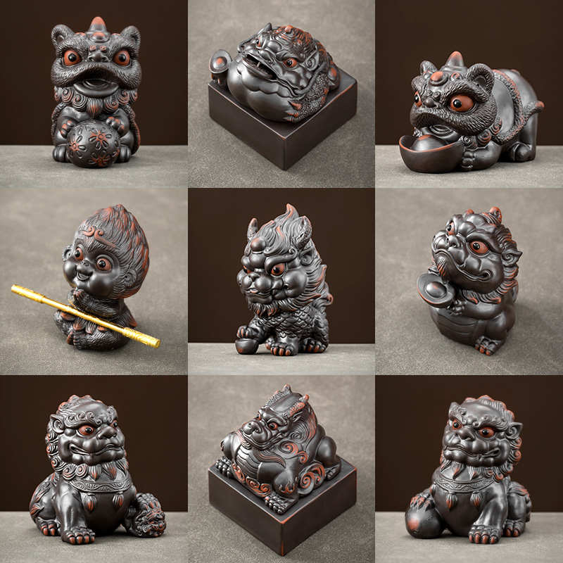 蟾仙紫陶茶宠摆件精品可养茶玩紫砂金蟾高级茶台装饰高端茶具茶桌