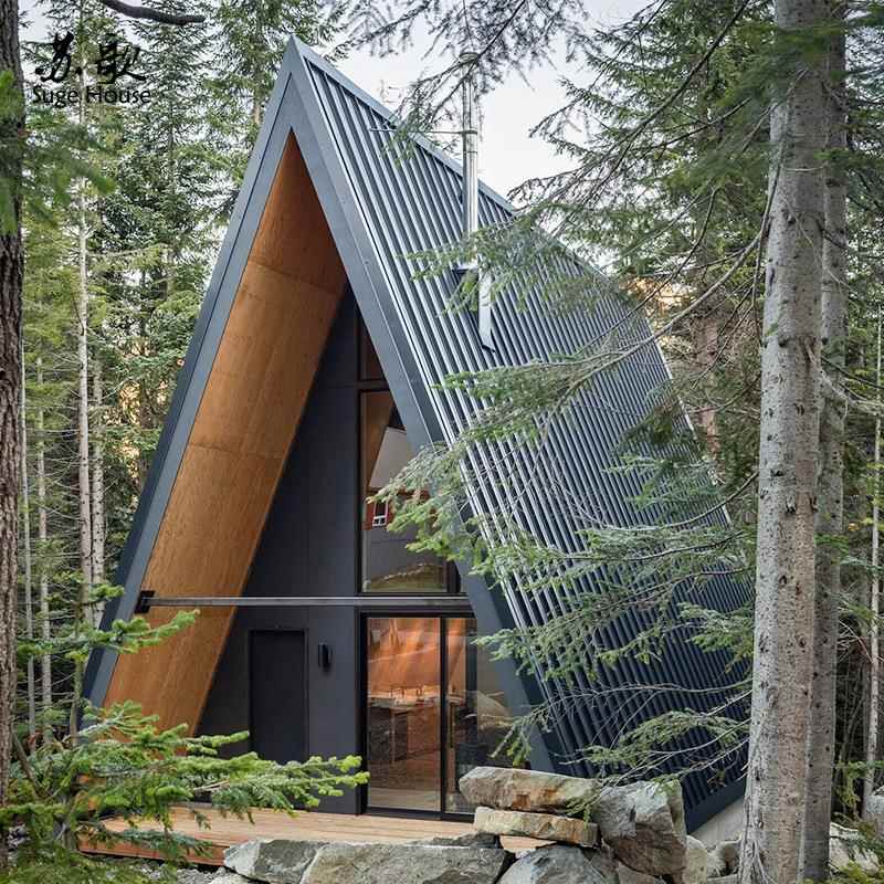 源头厂家直销镀锌钢结构度假木屋民宿酒店设计建造住人创意小木屋