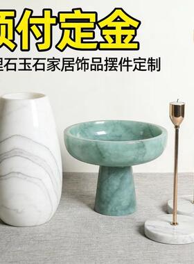 源头厂家定制各种天然大理石家居饰品 玉石摆件 板材石艺灯饰配件