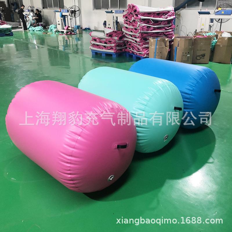 新款直销充气圆柱体后空翻安全辅助器体操训练用品健身滚球平衡腰