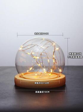密封永生干花相框装饰手办展示盒造景模型罩子景观透明容器防尘