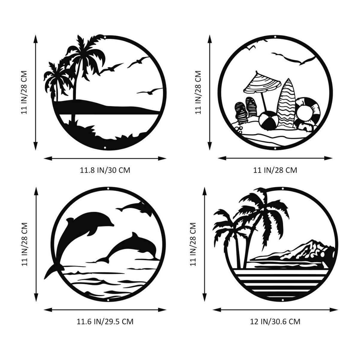 Temu海景铁艺墙面壁挂金属金属墙艺术家居装饰室内外壁挂璧饰