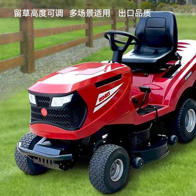 Riding lawn mower, garden gasoline model with rear collect