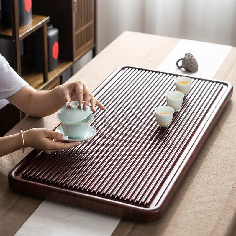 INC0 整块茶盘实木电木款干泡茶台办公室茶台家用排水小型简易茶