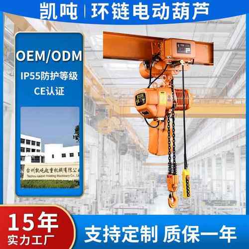 行家选1吨2吨环链电动葫芦固定式起重机配件链条式电动葫芦挂钩