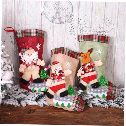 Christmas ornaments dancing doll gift bag Christmas stocking