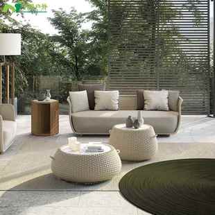户院LSI外藤编沙房发庭阳台发室外休闲沙露台客厅阳光藤组合铝架