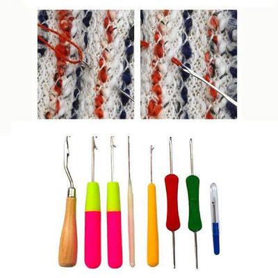 9Pcs Bent Crochet Latch Hook Needle Kit Rug Making Seam