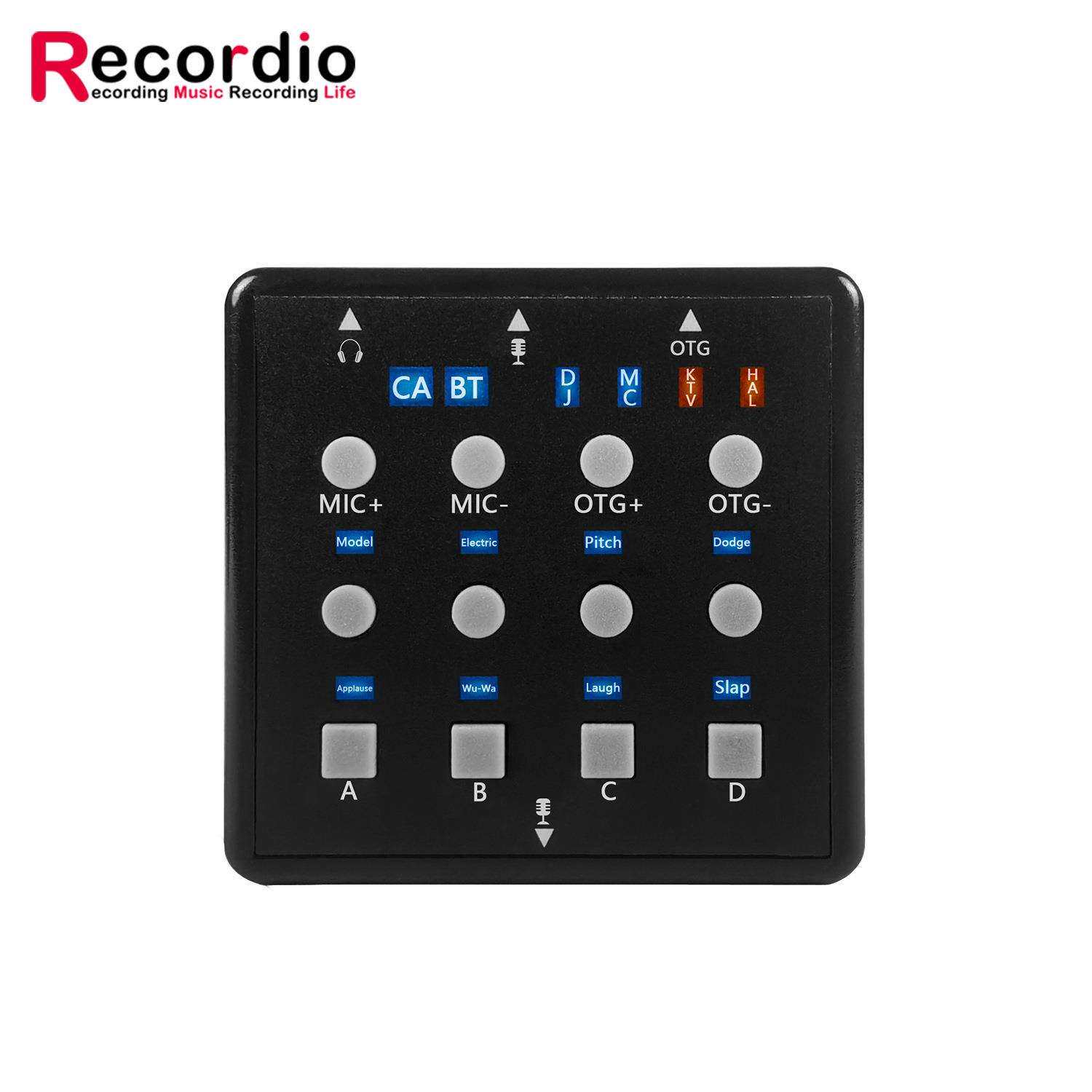 GAX-R8 2022新款多功能小型声卡 家用能自定义四种音效的迷你声卡