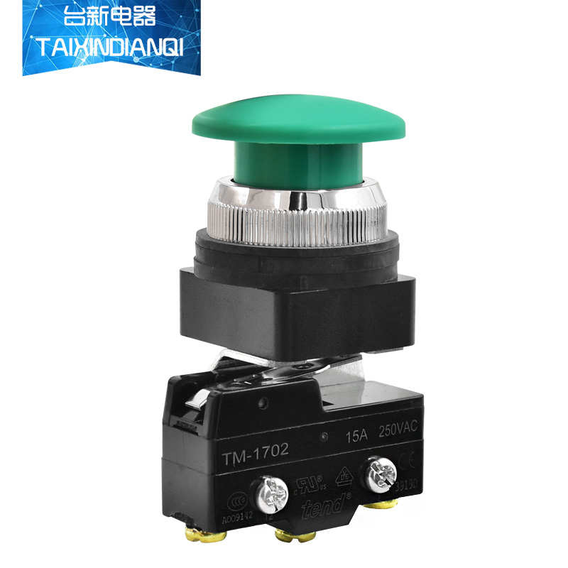 正品tend天得TBMM-30大头按钮带微动30mm蘑菇头行程开关TM-1702