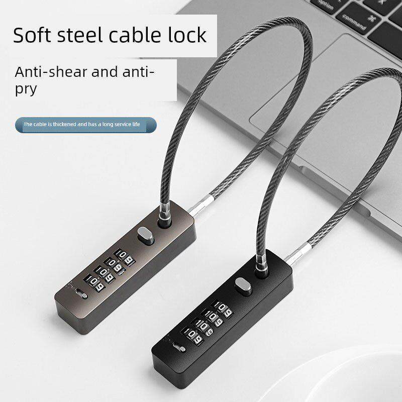 密码锁头盔自行车防盗线挂锁电动车行李箱篮子橱柜储物宿舍炼条