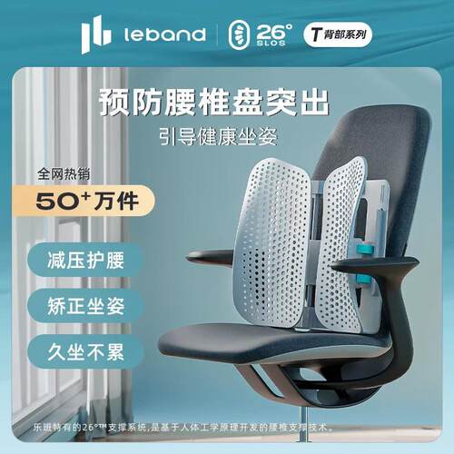 leband乐班人体工学腰靠蝶形腰靠背靠垫办公久坐椅垫护腰靠垫腰枕