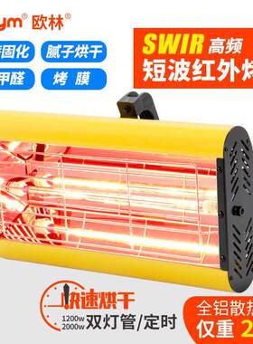 手持短波红外线烤漆灯汽车喷漆烤灯品牌OLYM2500W双管红外线烤灯