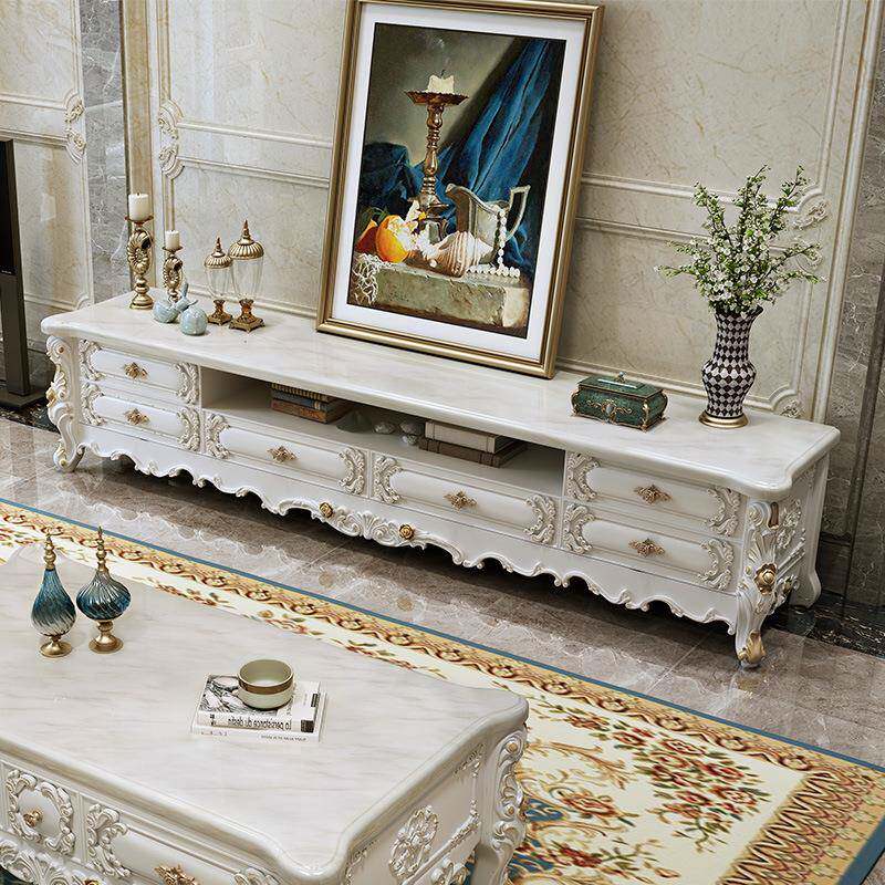 欧式电视柜茶几组合沙发客厅家具小户型大理石现代简约实木储物柜