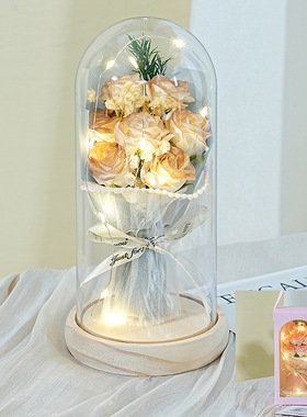 康乃馨满天星礼物玫瑰餐桌花艺