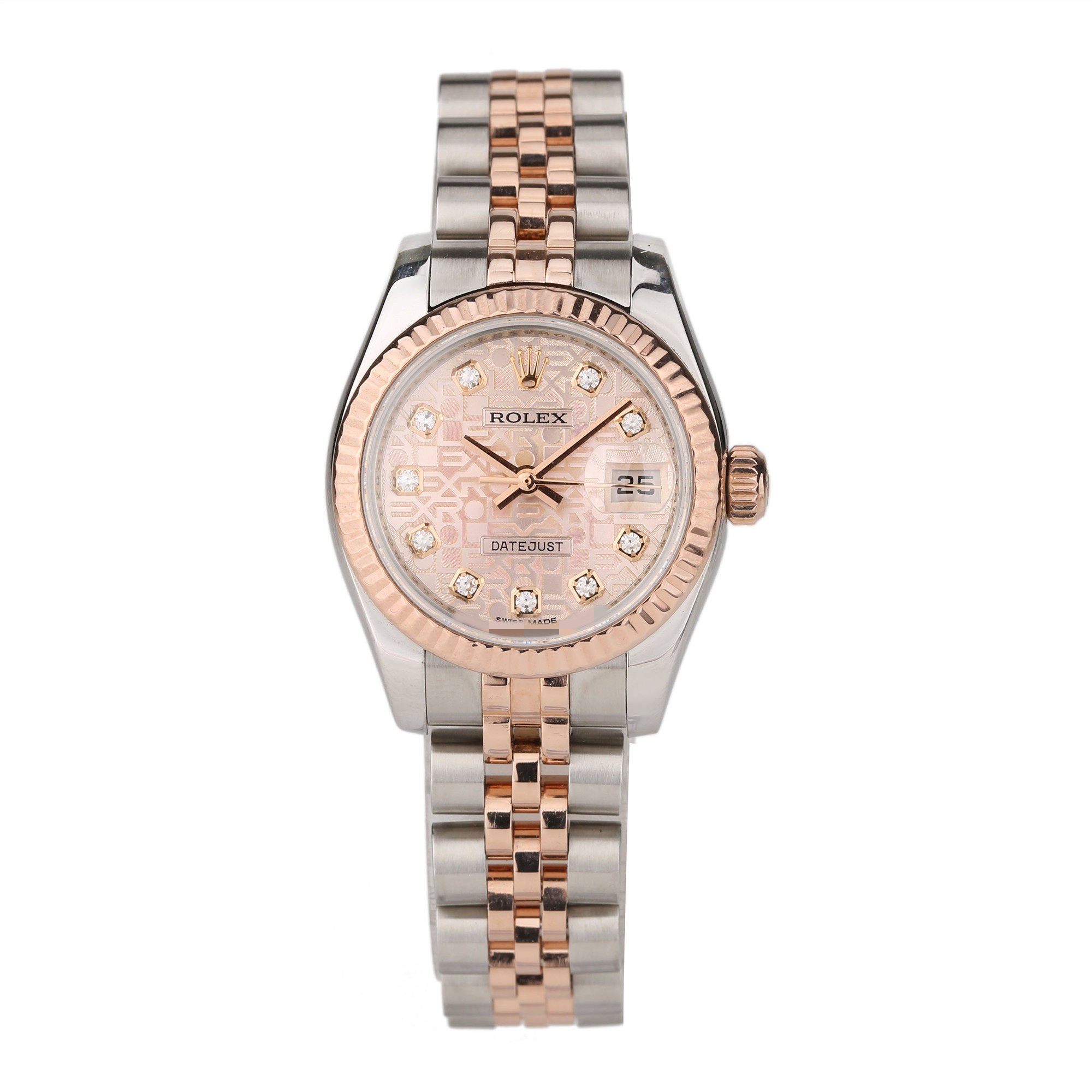 98新劳力士18K金精钢电脑面自动机械正品手表女表179171