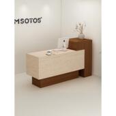 简约现代收银服装 店小吧台桌子发廊前台前台接待台 店柜台女装