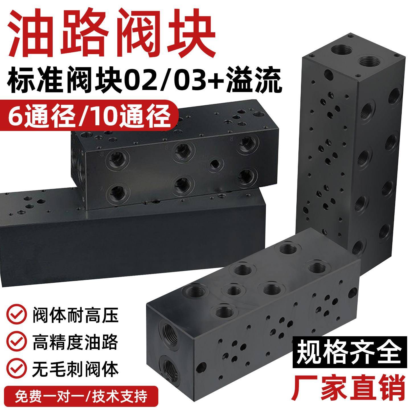 02/03型阀块液压帮浦站油路标准分油叠加集成阀组块起重升降打包图片