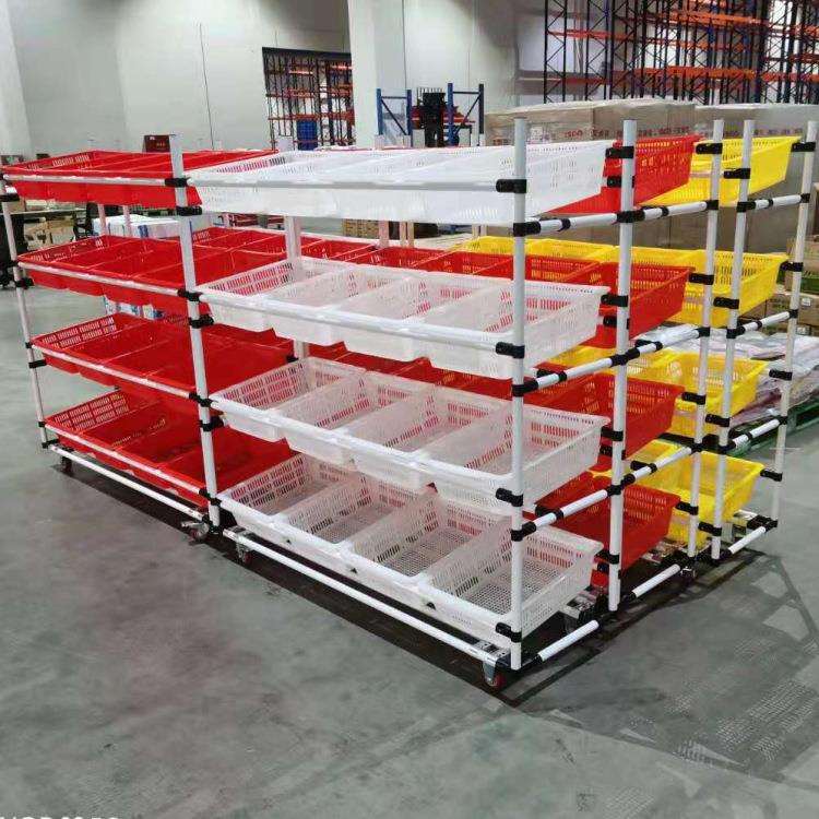 仓库拣货车宠物食品日化产品生鲜分拣电商配货可拆卸组装周转车