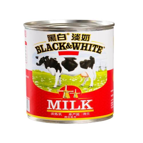 荷兰进口菲仕兰黑白全脂淡奶炼乳蛋挞烘焙原料港式丝袜奶茶店400g